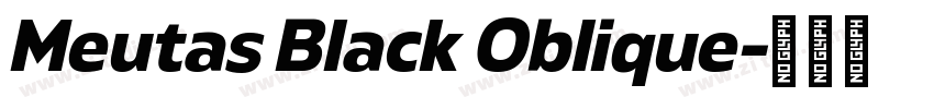 Meutas Black Oblique字体转换